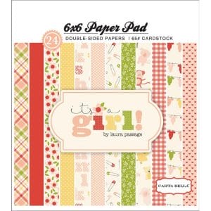 Carta Bella paper pad - Its a Girl (6by6 inch)