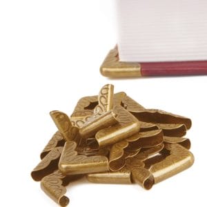 Metal Scrapbook Album Corners/Protectors (Set of 20 pcs) - Golden