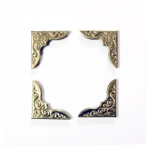 Large metal Scrapbook Album Corners/Protectors - Golden (Set of 10 pcs)