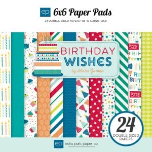 EchoPark paper pad - Birthday Wishes - Blue (6by6 inch)