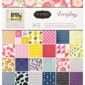 Pebbles Scrapbook Paper Pack by American Crafts - Everyday (12"x12")