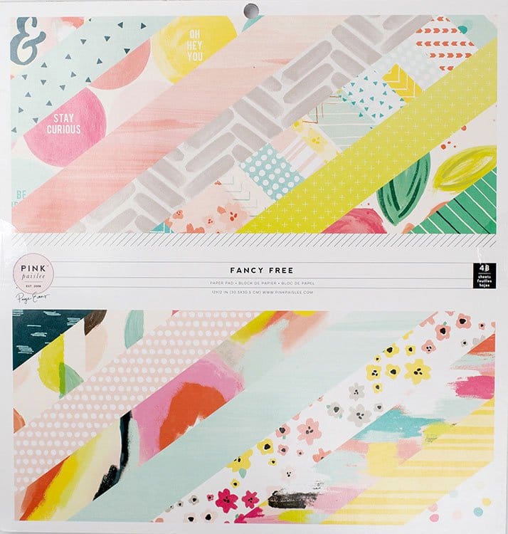 Pink Paislee Scrapbook Paper Pack by American Crafts - Fancy Free (12"x12")