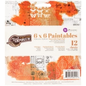 Prima - 6x6 Paintables Paperpack (12 sheets)