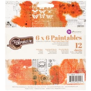 Prima - 6x6 Paintables Paperpack (12 sheets)