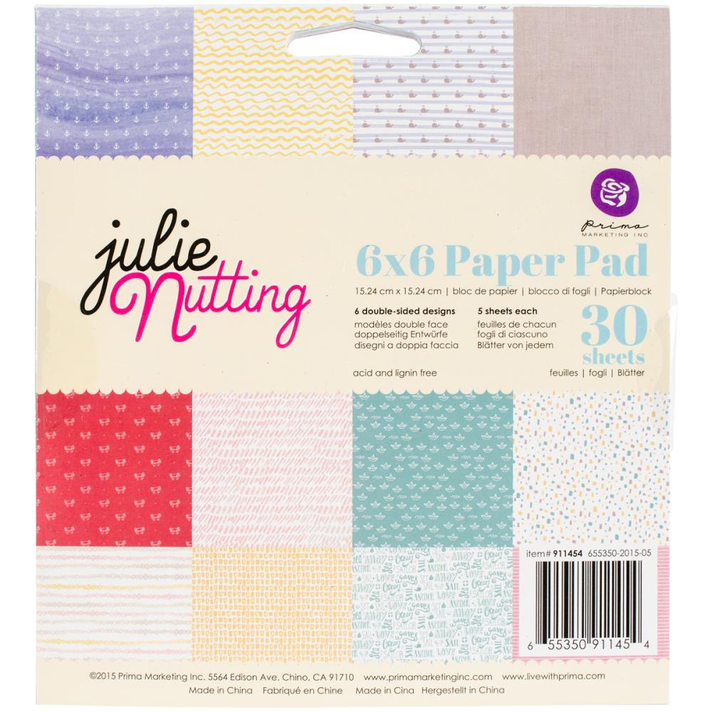 Prima - Summer - 6x6 Paperpack (30 double sided sheets) prima patterned paper pad 6by6 summer Prima - Summer - 6x6 Paperpack (30 double sided sheets)