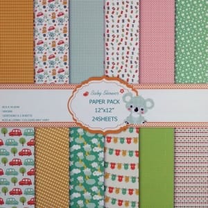 Scrapbook Paper Pack - Baby Shower (12"x12")