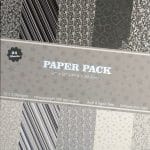 Scrapbook Paper Pack - Grey Linen (12"x12")