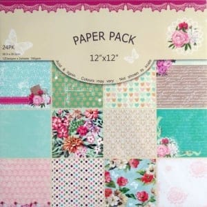Scrapbook Paper Pack - Exotic Flowers (12"x12")
