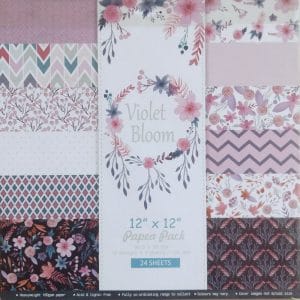 Scrapbook Paper Pack - Violet Bloom (12"x12")