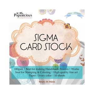 Papericious Sigma Cardstock (Set of 20 sheets) - 9" by 12" (180 gsm)
