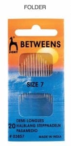 Pony Gold Eye Betweens Sewing Needle Range - Size 7