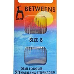 Pony Gold Eye Betweens Sewing Needle Range - Size 8