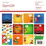 CrafTangles Scrapbook Paper Pack - SuperKids (6"x6")