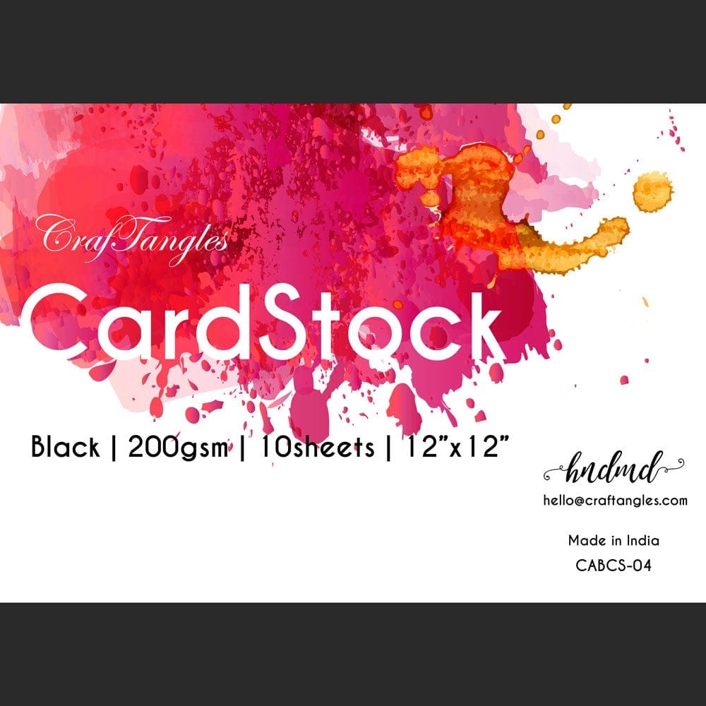 CrafTangles Black cardstock (Set of 10 sheets) - 12" by 12" (200 gsm) blackcardstock 200gsm cabcs 04 CrafTangles Black cardstock (Set of 10 sheets) - 12" by 12" (200 gsm)