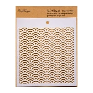 CrafTangles 6"x6" Stencil - Japanese Wave