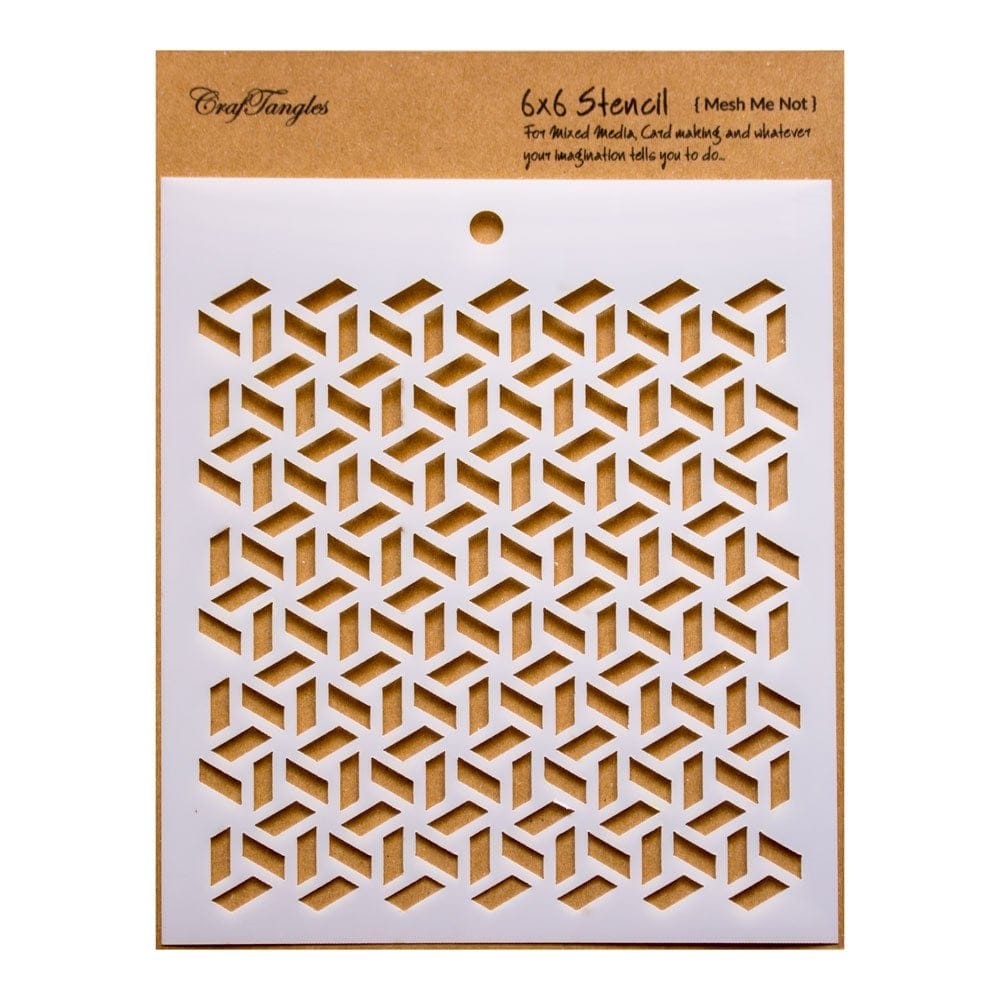 CrafTangles 6"x6" Stencil - Mesh Me Not craftangles stencils mesh me not CrafTangles 6"x6" Stencil - Mesh Me Not