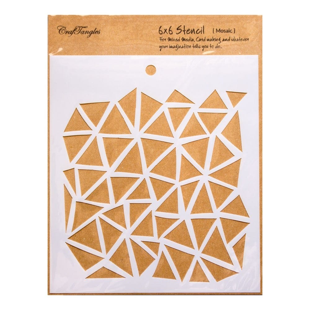 CrafTangles 6"x6" Stencil - Mosaic craftangles stencils mosaic CrafTangles 6"x6" Stencil - Mosaic