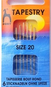 Pony Gold Eye Tapestry Sewing Needle Range - Size 20