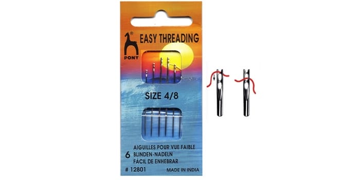 Pony Gold Eye Easy Threading Sewing Needle Range - Size 4/8