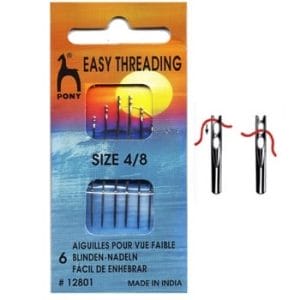 Pony Gold Eye Easy Threading Sewing Needle Range - Size 4/8