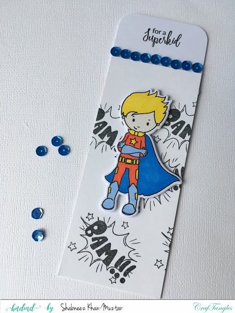 CrafTangles Photopolymer Stamps - SuperBoys Bookmark Bookmark
