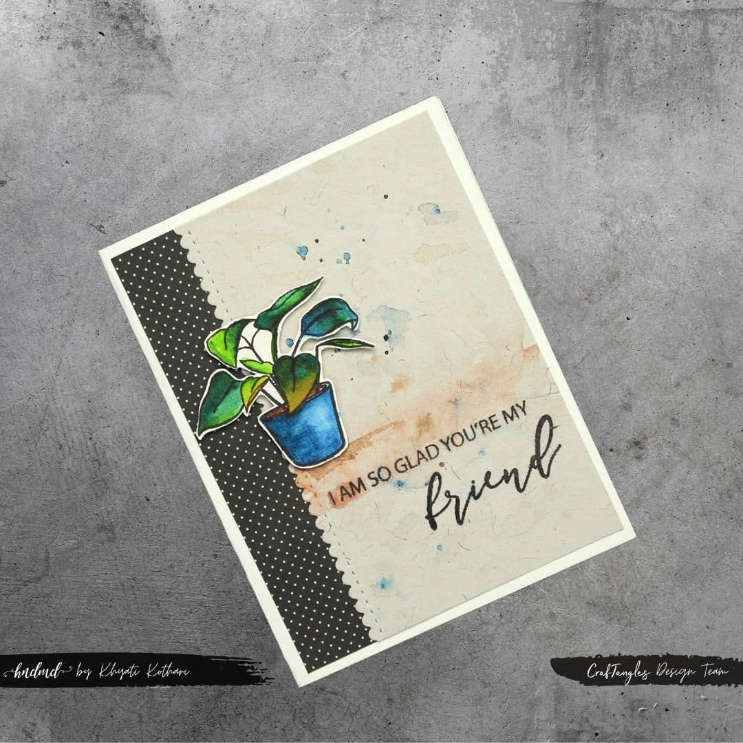 CrafTangles Steel Border Dies - Stitched Scallops CrafTangles Friends Forever Stamp Card 8 CrafTangles_Friends_Forever_Stamp_Card_8
