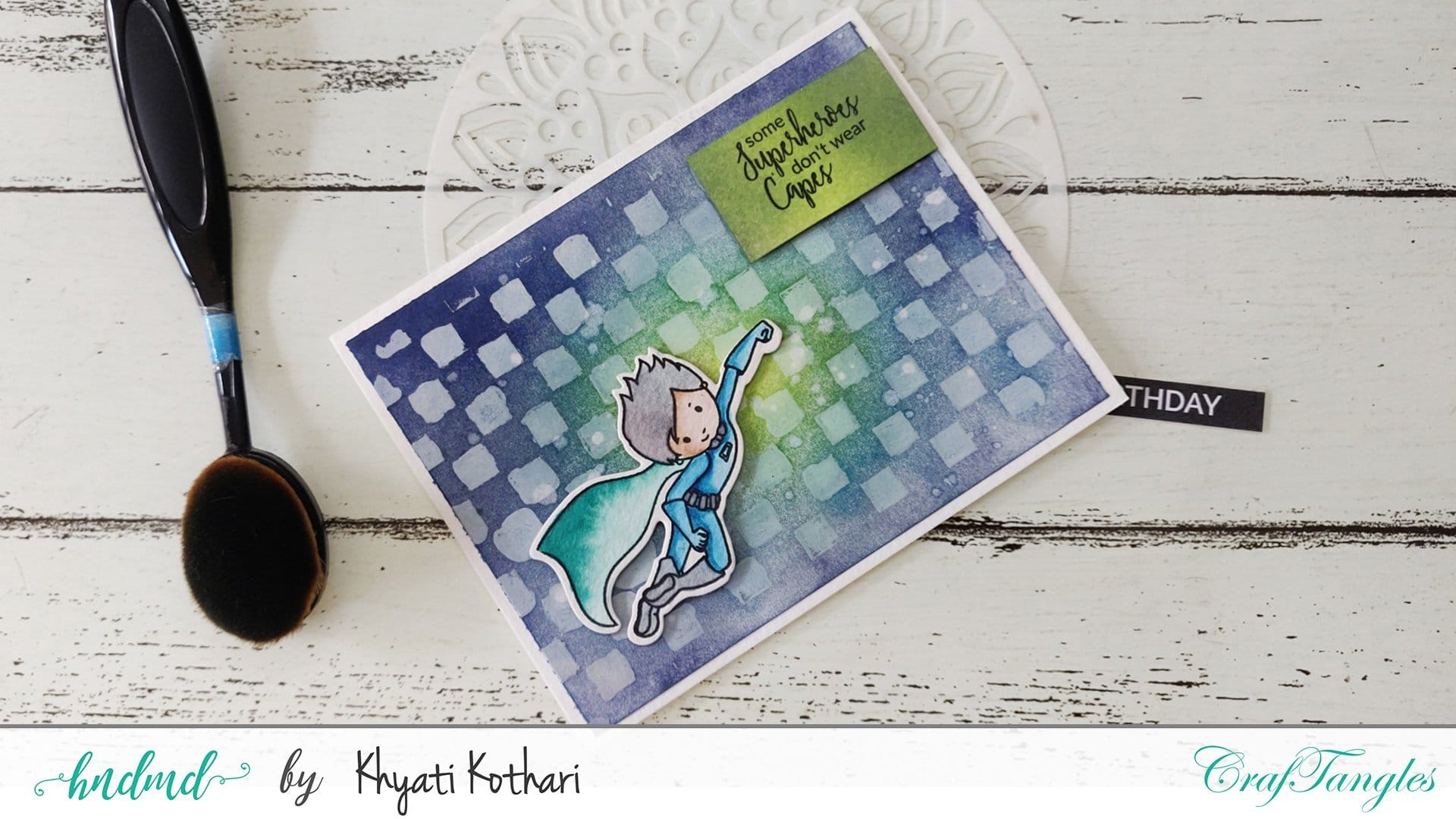 CrafTangles Photopolymer Stamps - SuperBoys Stencil101 Day19 2 Stencil101-Day19-2