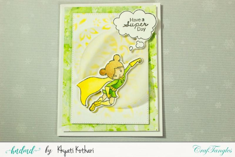 CrafTangles Photopolymer Stamps - SuperGirls Supergirls CAS Cards 1 Supergirls_CAS_Cards_1