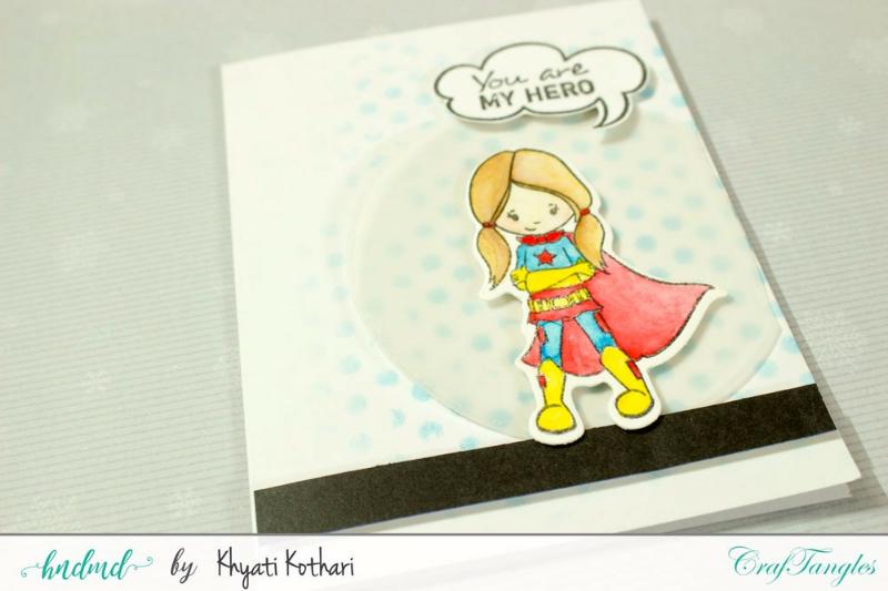 CrafTangles Photopolymer Stamps - SuperGirls Supergirls CAS Cards 2 Supergirls_CAS_Cards_2