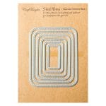 CrafTangles Steel Dies - Rounded Stitched Rectangles (Set of 6 dies)