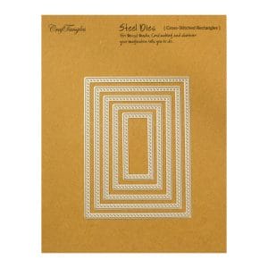 CrafTangles Steel Dies - Cross-Stitched Rectangles (Set of 5 dies)