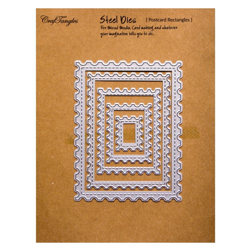 CrafTangles Steel Dies - Postcard Rectangles (Set of 5 dies) craftangles postcard rectangles CTSD08 CrafTangles Steel Dies - Postcard Rectangles (Set of 5 dies)