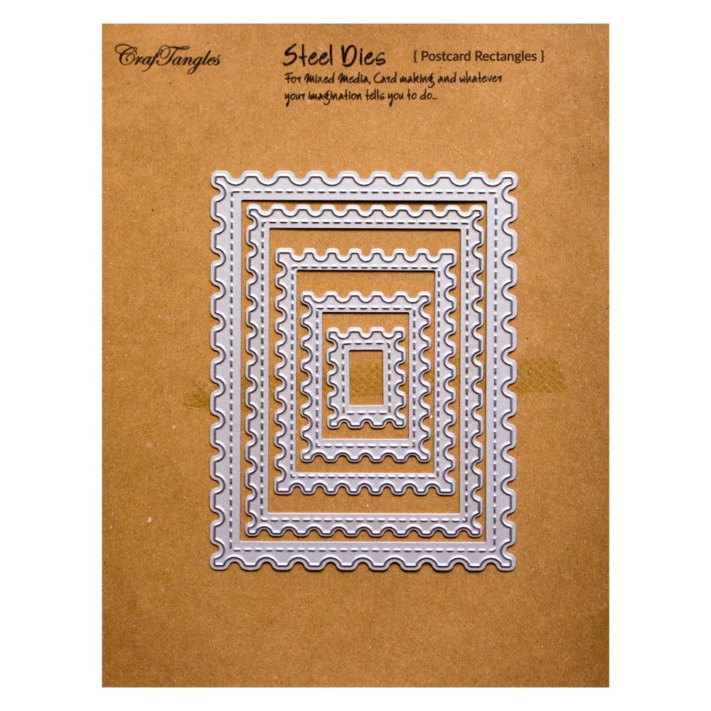 CrafTangles Steel Dies - Postcard Rectangles (Set of 5 dies)
