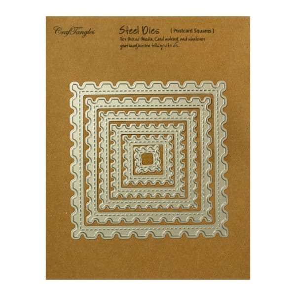 CrafTangles Steel Dies - Postcard Squares (Set of 6 dies)