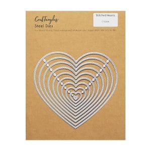 CrafTangles Steel Dies - Stitched Hearts (Set of 10 dies)