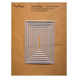 CrafTangles Steel Dies - Stitched Rectangles (Set of 8 dies)
