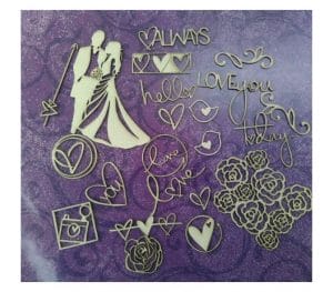 Papericious Themed Chipboard Elements - Wedding