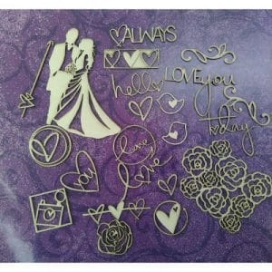Papericious Themed Chipboard Elements - Wedding