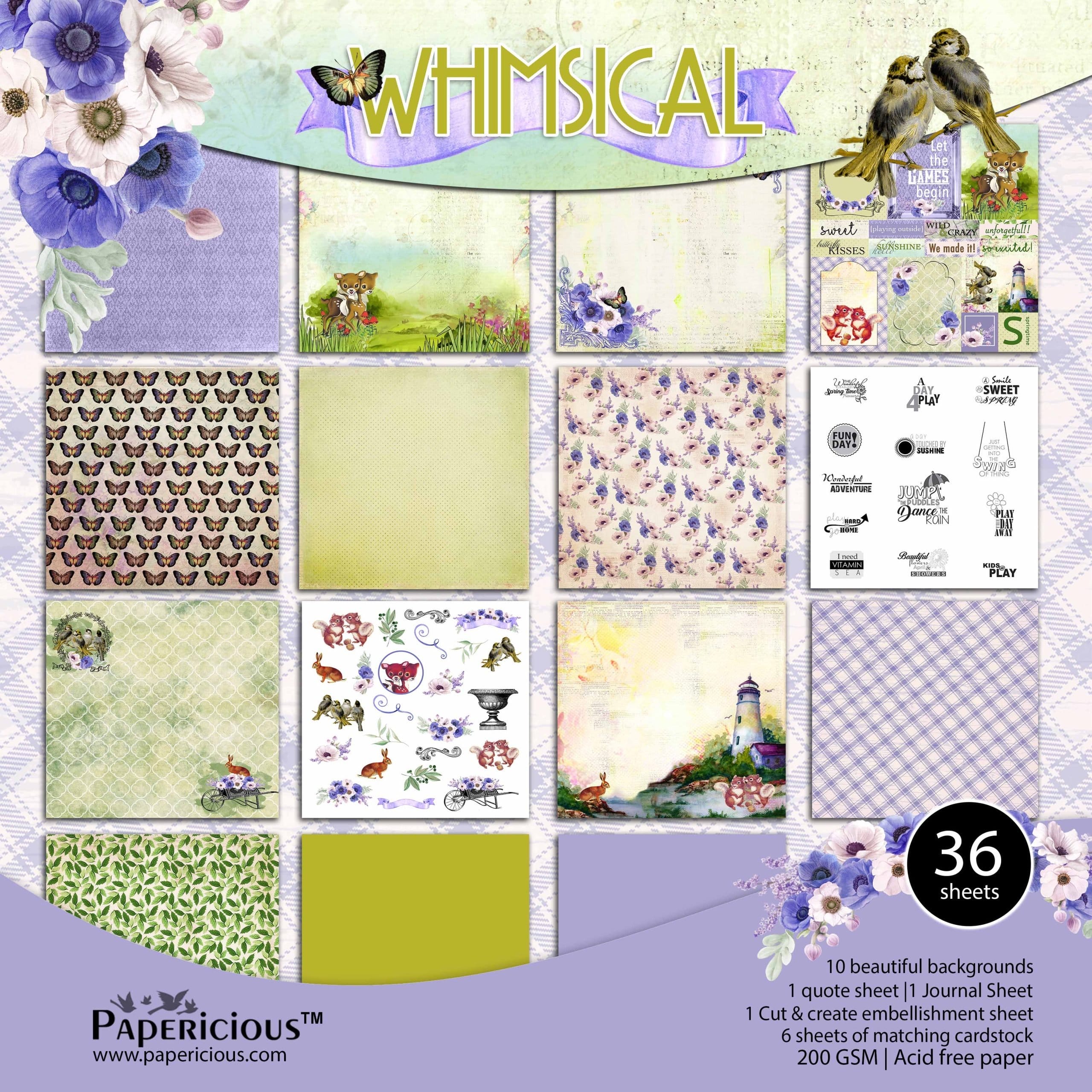 Papericious Premium Collection - Whimsical (12 by 12 patterned paper) papericious preimum edition whimsical scaled Papericious Permium Collection - Whimsical (6 by 6 patterned paper)