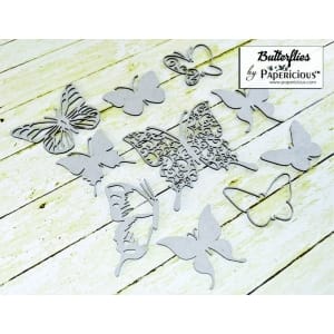 Papericious Collage Chipboard Elements - Butterflies