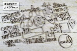Papericious Themed Chipboard Elements - Moments