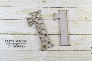Papericious Layered Chipboard Numbers - 1