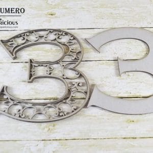Papericious Layered Chipboard Numbers - 3