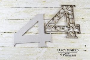 Papericious Layered Chipboard Numbers - 4
