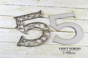 Papericious Layered Chipboard Numbers - 5
