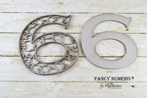 Papericious Layered Chipboard Numbers - 6