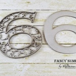 Papericious Layered Chipboard Numbers - 6