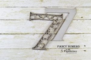 Papericious Layered Chipboard Numbers - 7