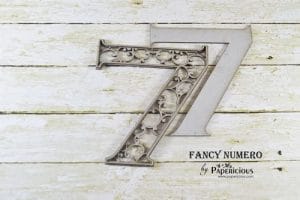 Papericious Layered Chipboard Numbers - 7