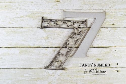 Papericious Layered Chipboard Numbers - 7
